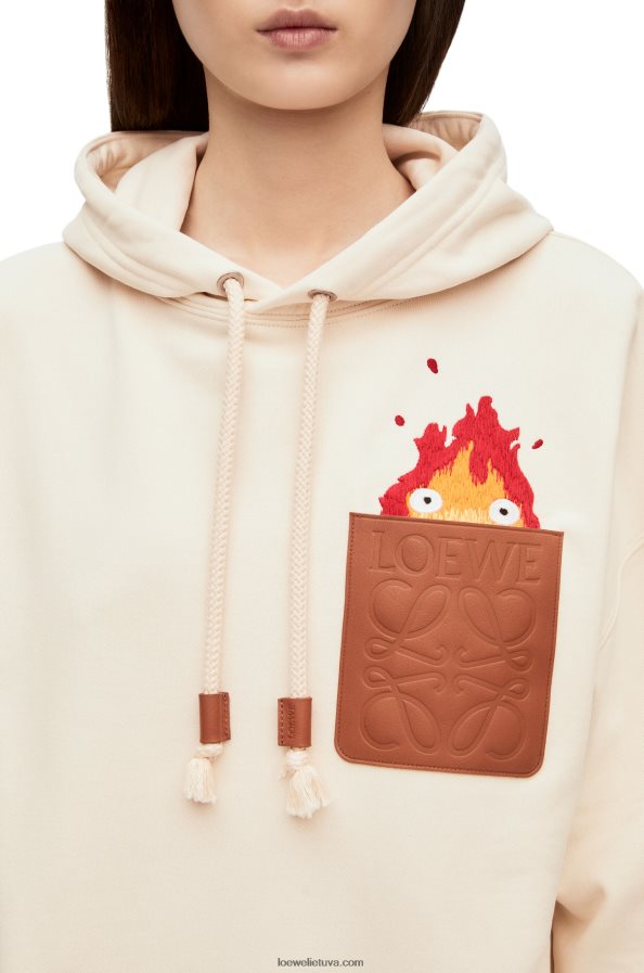 Loewe moterys Medvilninis kalciferio odos gobtuvas ekru BZ26XN842