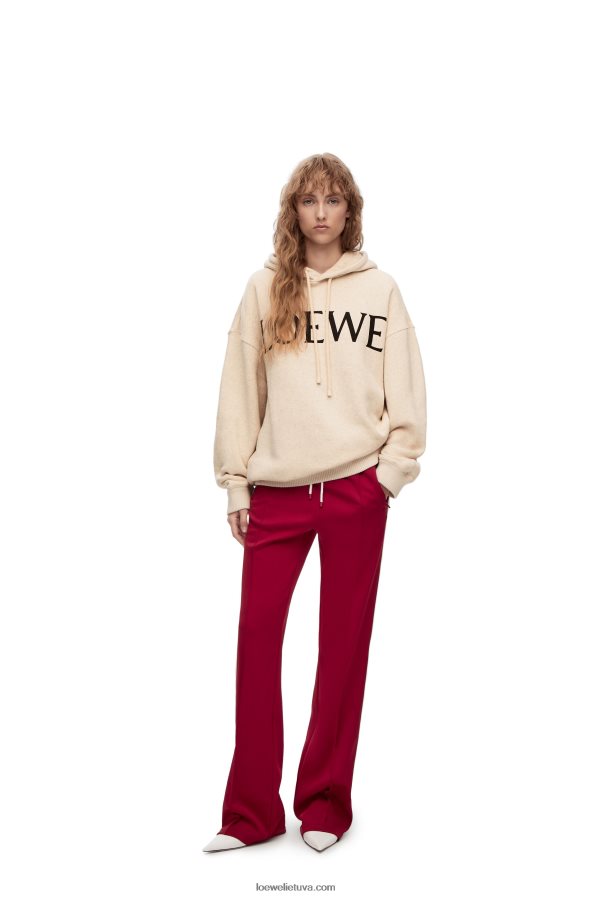 Loewe moterys Negabaritinis medvilninis gobtuvas dramblio kaulo BZ26XN801