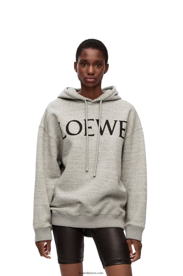 Loewe moterys Negabaritinis medvilninis gobtuvas pilkas melanžas BZ26XN810