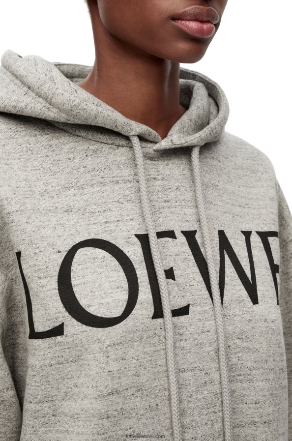 Loewe moterys Negabaritinis medvilninis gobtuvas pilkas melanžas BZ26XN810
