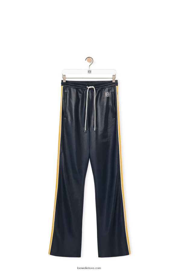 Loewe moterys sportinio kostiumo kelnės iš nappa tamsiai/geltona BZ26XN1118