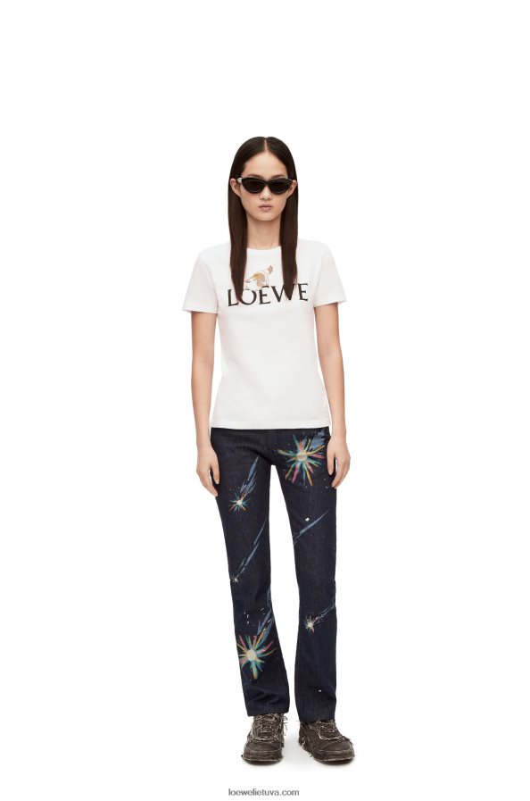 Loewe moterys medvilniniai marškinėliai baltas BZ26XN833