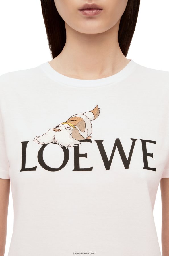 Loewe moterys medvilniniai marškinėliai baltas BZ26XN833