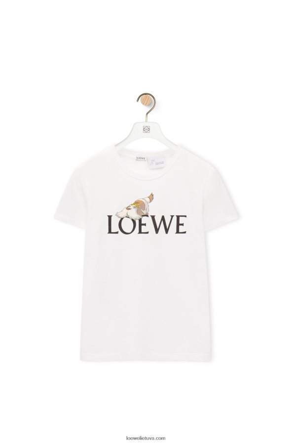 Loewe moterys medvilniniai marškinėliai baltas BZ26XN833
