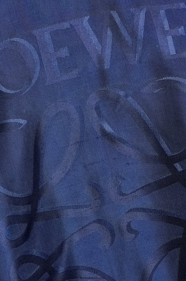 Loewe moterys šilko marškiniai su gobtuvu vidurnakčio mėlyna BZ26XN921