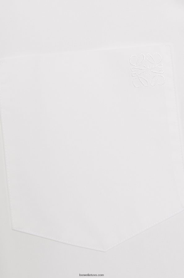 Loewe moterys trapecijos marškinėliai iš medvilnės poplino baltas BZ26XN900