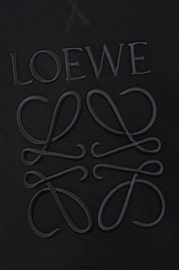Loewe moterys „anagram“ įprasto stiliaus megztinis iš medvilnės juodas BZ26XN838