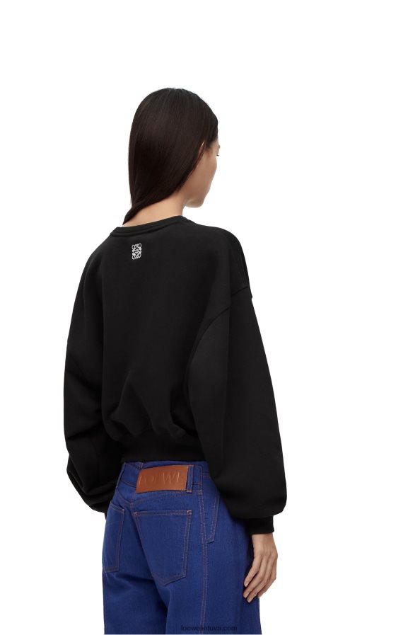 Loewe moterys megztinis zuikis iš medvilnės juodas BZ26XN806