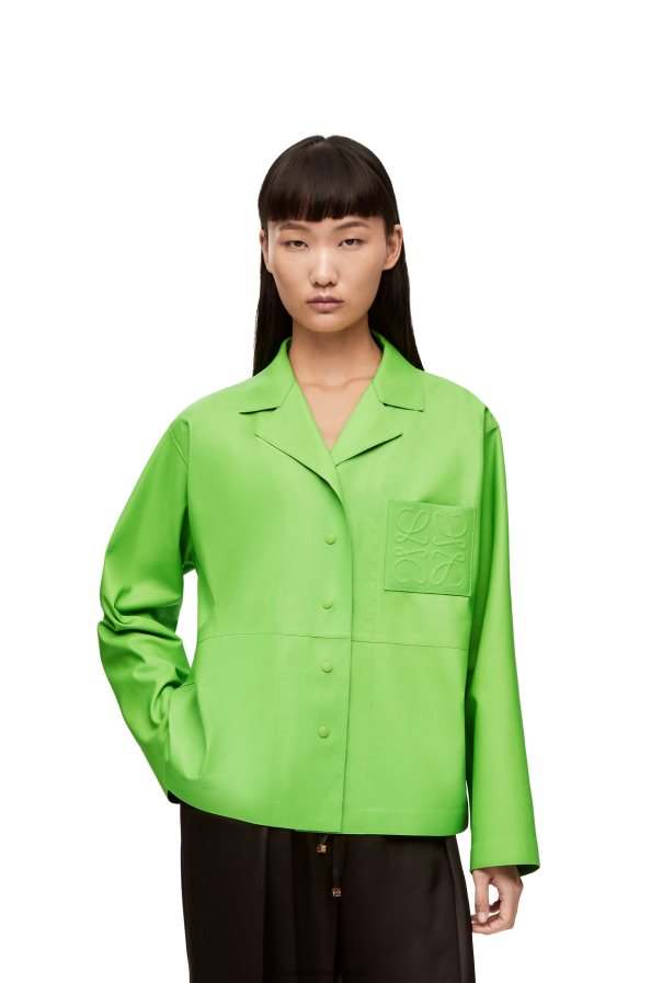 Loewe moterys anagraminė pižama palaidinė su nappa fluo žalia BZ26XN884