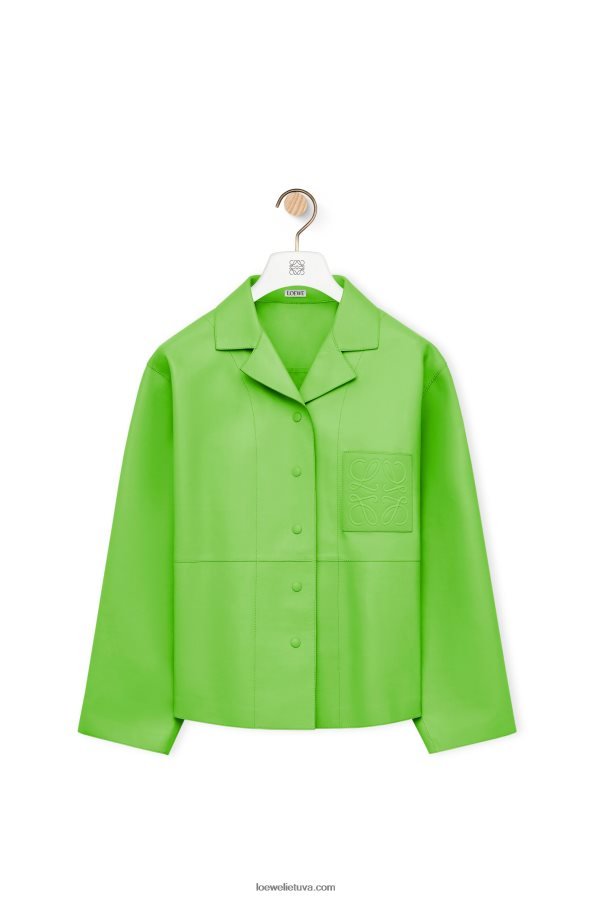Loewe moterys anagraminė pižama palaidinė su nappa fluo žalia BZ26XN884