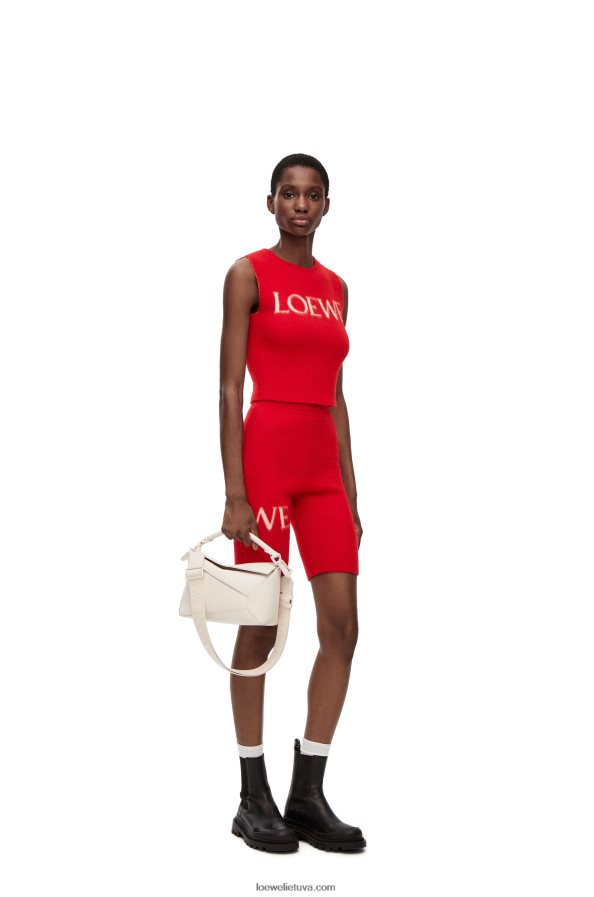 Loewe moterys vilnos dviračių šortai raudona BZ26XN969