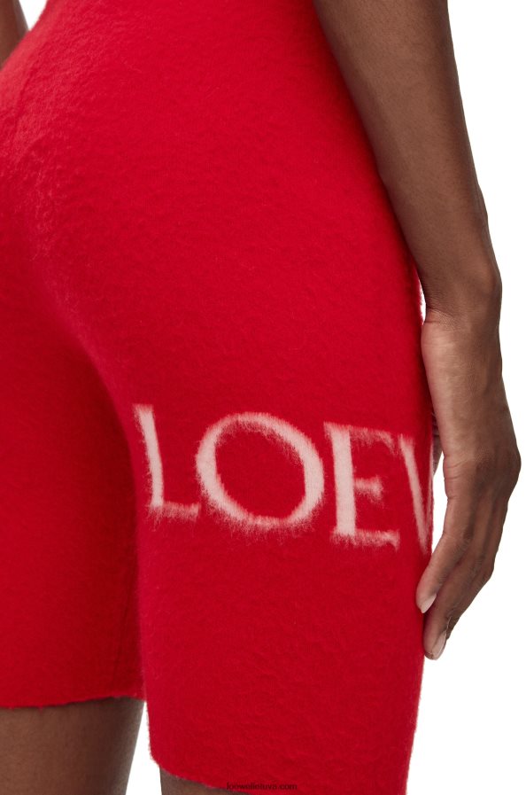 Loewe moterys vilnos dviračių šortai raudona BZ26XN969