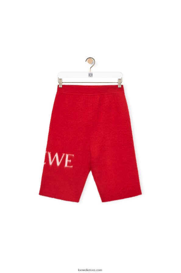 Loewe moterys vilnos dviračių šortai raudona BZ26XN969