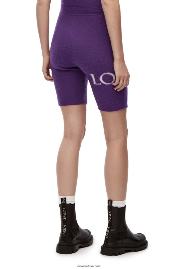 Loewe moterys vilnos dviračių šortai violetinė BZ26XN968