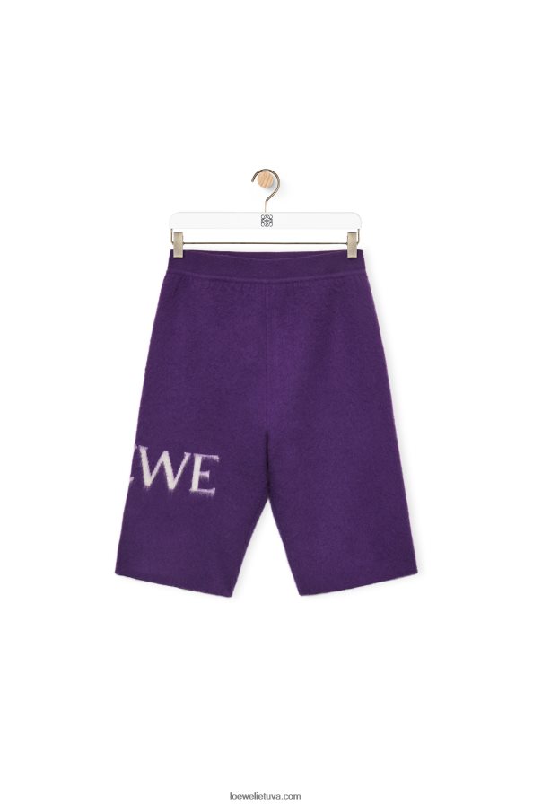 Loewe moterys vilnos dviračių šortai violetinė BZ26XN968