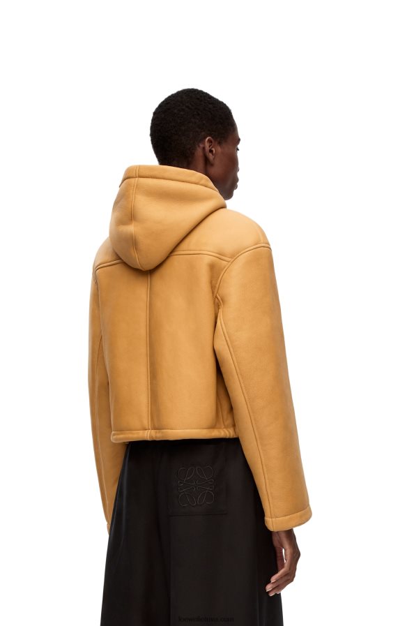 Loewe moterys kirpimo striukė su gobtuvu baltas auksas BZ26XN1124