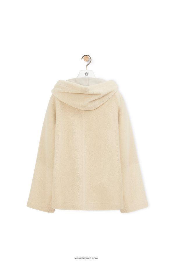 Loewe moterys striukė su gobtuvu su užtrauktuku kreminė/mėlyna/violetinė BZ26XN1142