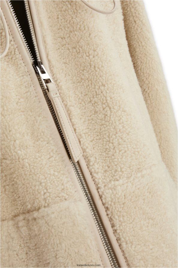 Loewe moterys striukė su gobtuvu su užtrauktuku kreminė/mėlyna/violetinė BZ26XN1142