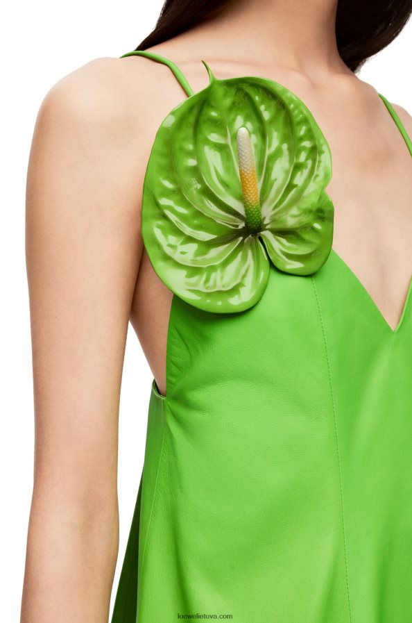 Loewe moterys Anthurium suknelė su petnešėlėmis fluo žalia BZ26XN1067