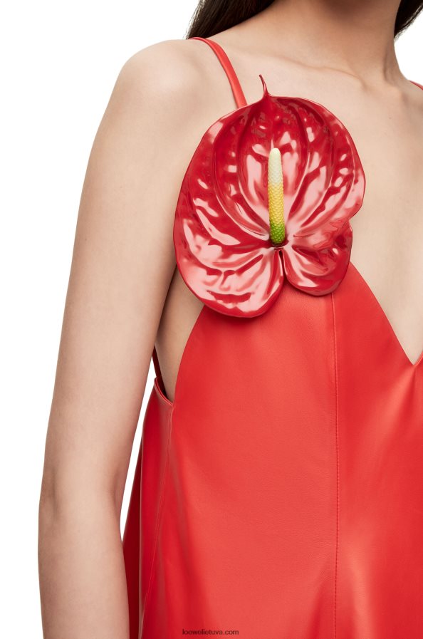 Loewe moterys Anthurium suknelė su petnešėlėmis raudona BZ26XN1065