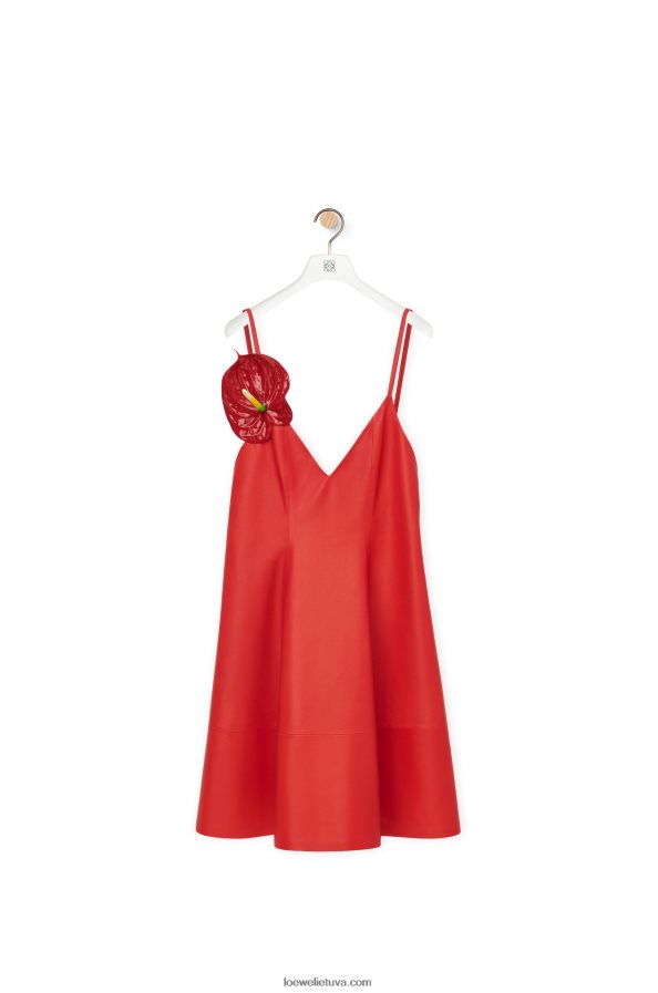 Loewe moterys Anthurium suknelė su petnešėlėmis raudona BZ26XN1065
