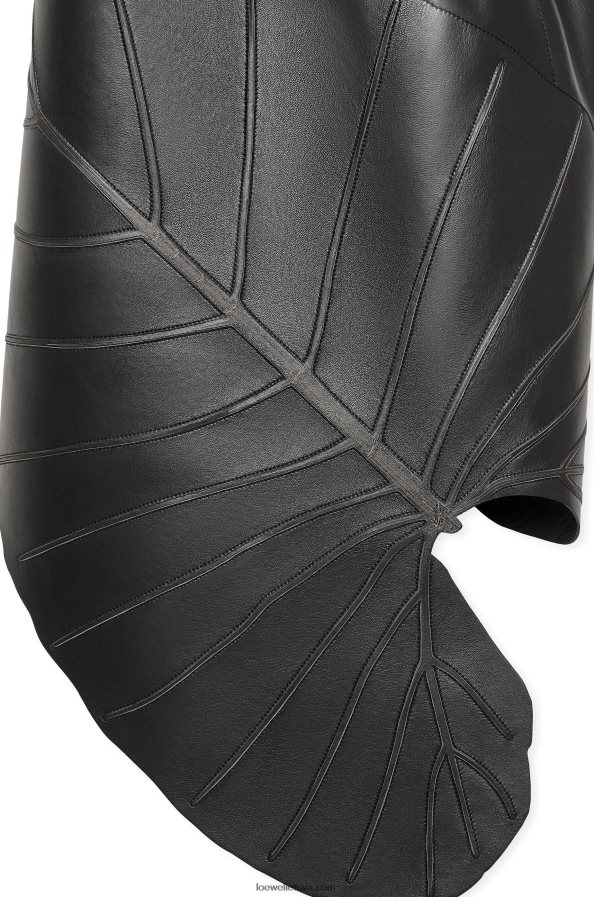 Loewe moterys lapų intarsijos suknelė nappa juodas BZ26XN1038