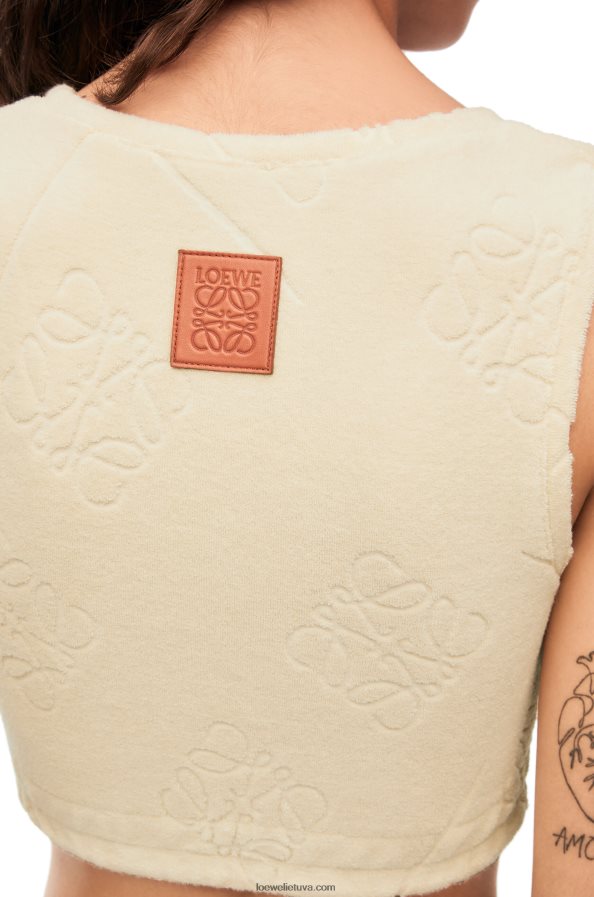 Loewe moterys anagraminis žakardo viršus iš medvilnės ekru BZ26XN862