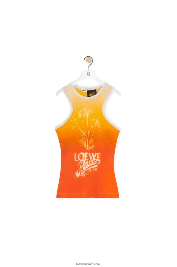 Loewe moterys medvilninis pankolio viršus geltona/oranžinė BZ26XN788