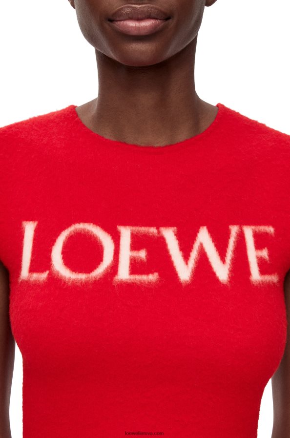 Loewe moterys vilnos viršus raudona BZ26XN908