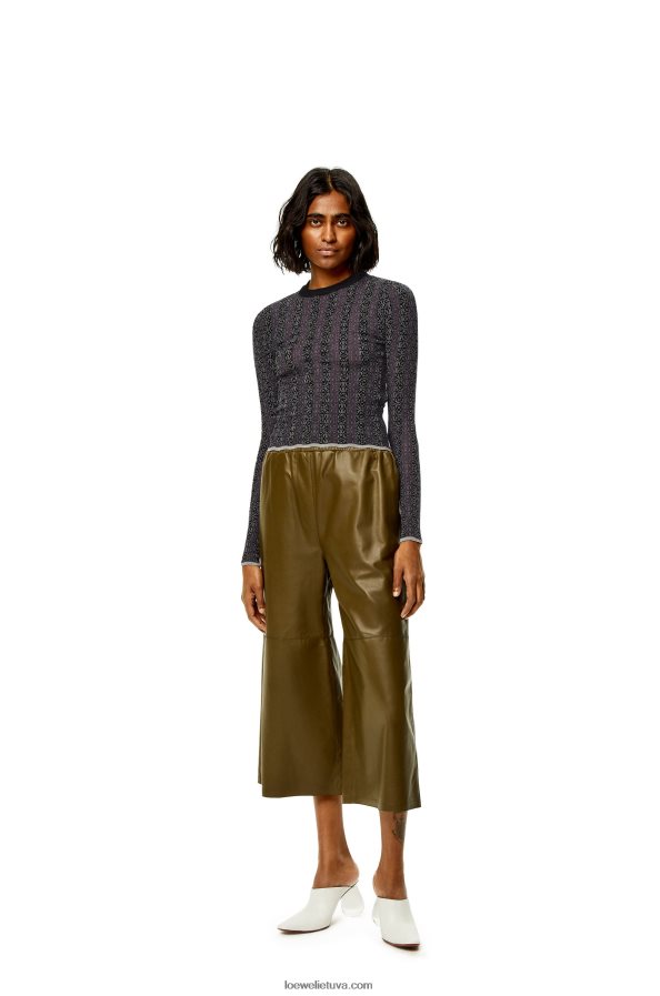 Loewe moterys anagram devore megztinis iš viskozės juodas BZ26XN1016