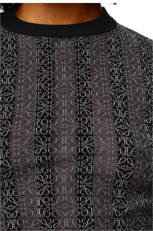 Loewe moterys anagram devore megztinis iš viskozės juodas BZ26XN1016