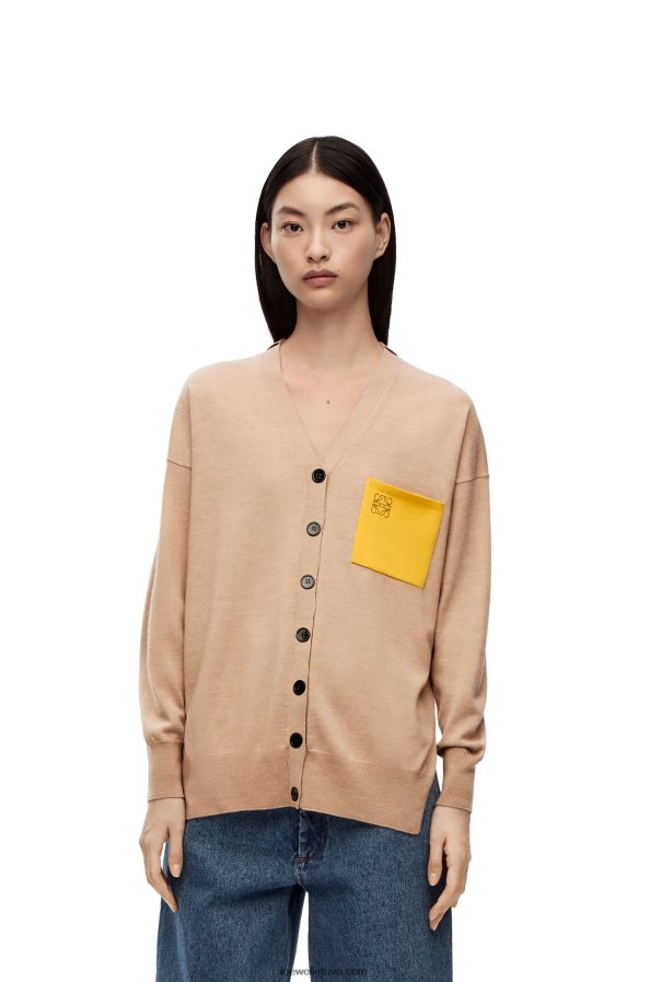 Loewe moterys anagraminis kišeninis vilnos megztinis kupranugaris BZ26XN992