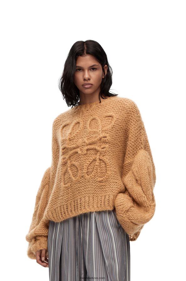 Loewe moterys anagraminis megztinis iš moherio lengvas kupranugaris BZ26XN967