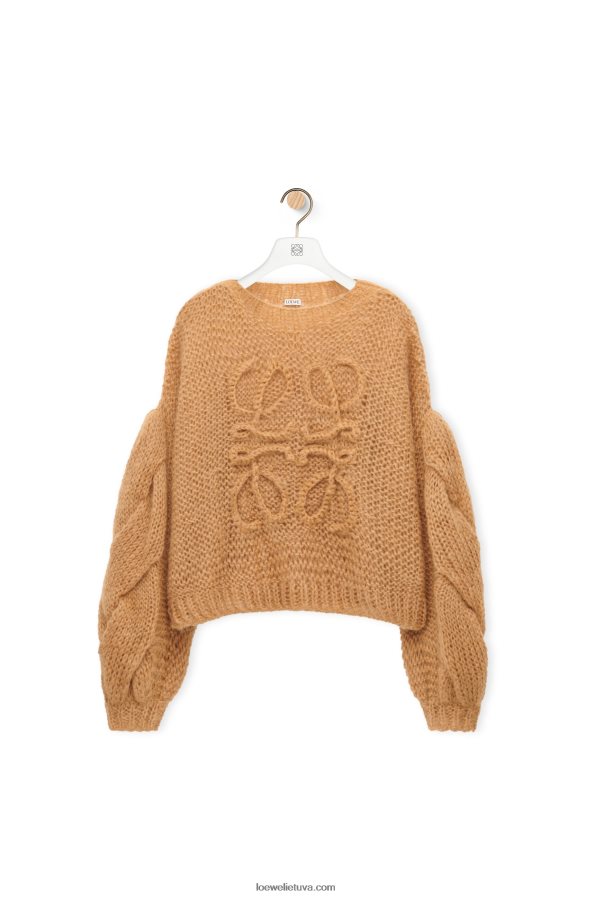 Loewe moterys anagraminis megztinis iš moherio lengvas kupranugaris BZ26XN967