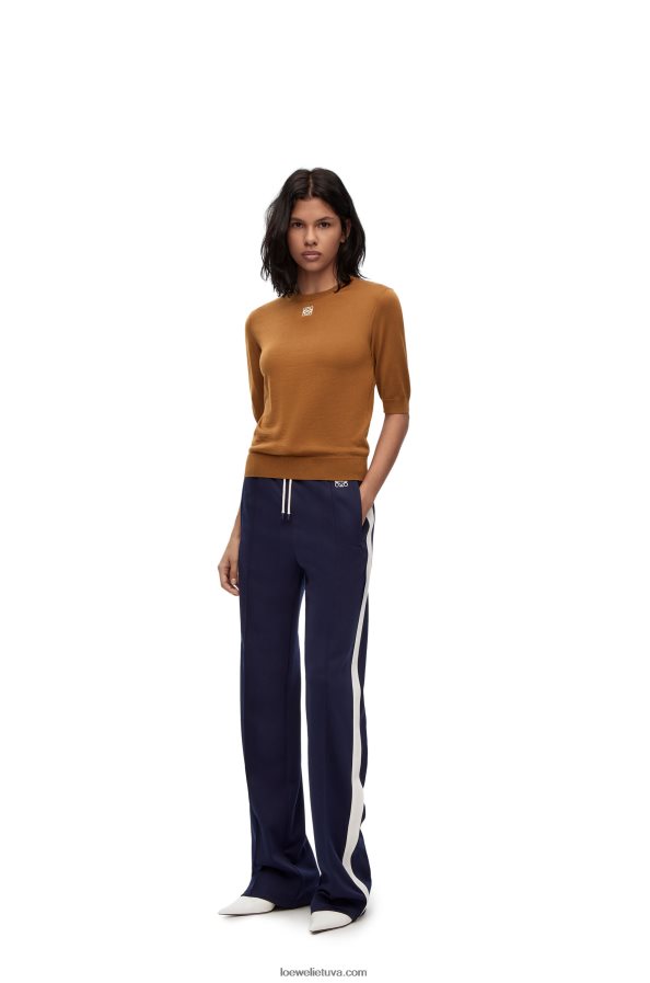 Loewe moterys anagraminis vilnos megztinis rudas BZ26XN971