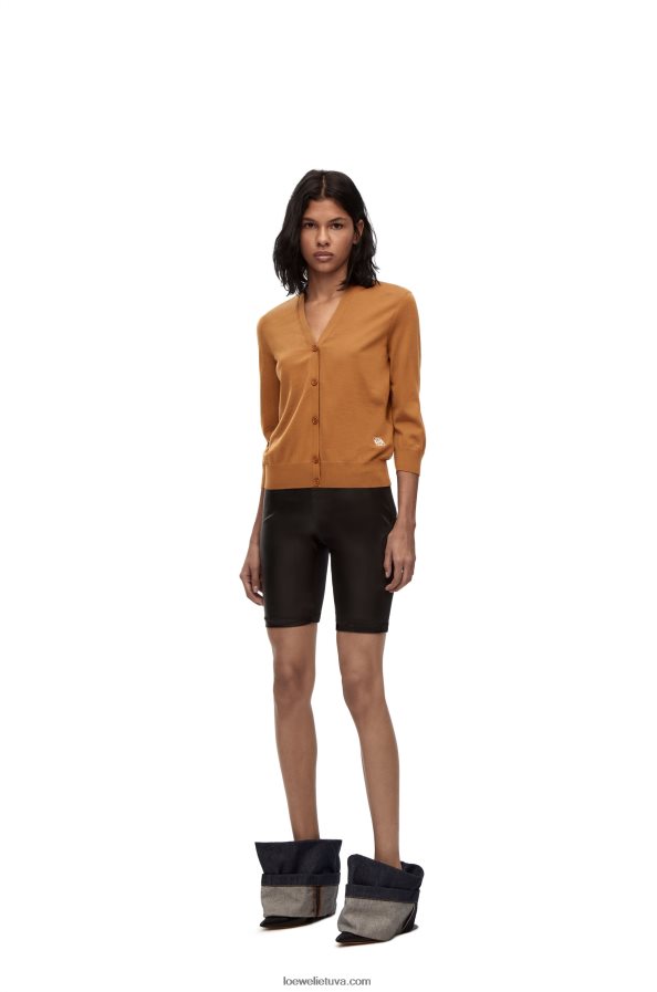 Loewe moterys anagraminis vilnos megztinis rudas BZ26XN993