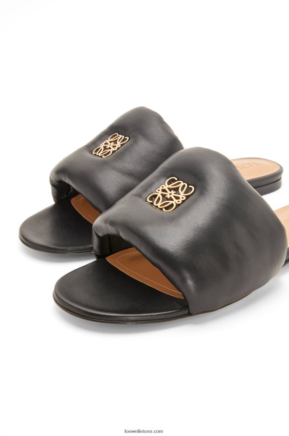 Loewe moterys anagrama paminkštinta skaidrė iš ėriuko odos juodas BZ26XN685