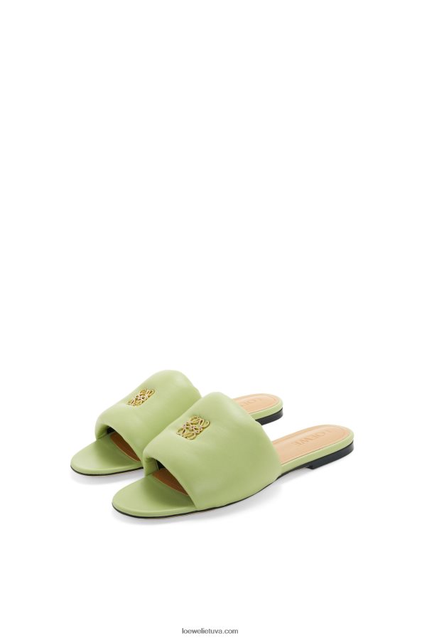 Loewe moterys anagrama paminkštinta skaidrė iš ėriuko odos šviesiai žalia BZ26XN686