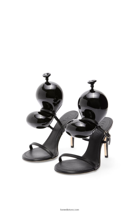 Loewe moterys balioniniai sandalai iš ėriuko odos juodas BZ26XN707