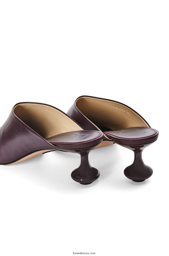 Loewe moterys žaislinis mulas ožkos kailyje bordo BZ26XN738