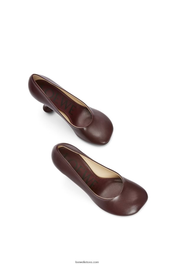 Loewe moterys žaislinis pompa iš ožkos odos bordo BZ26XN730