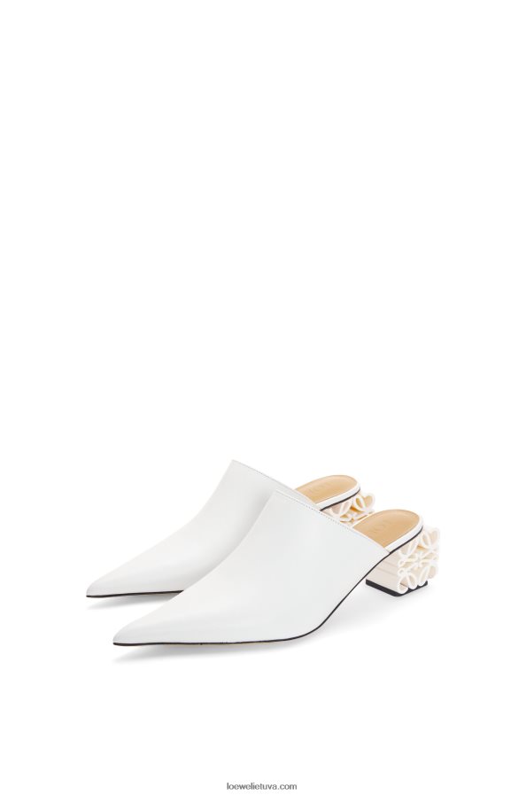 Loewe moterys anagraminis kulno mulas veršio odoje baltas BZ26XN765
