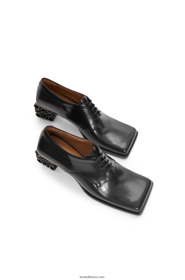 Loewe moterys anagramos kulno brogas iš blauzdos odos juodas BZ26XN768