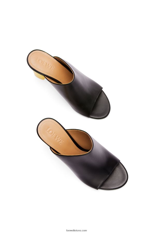 Loewe moterys nagų lako mulas iš veršio odos juoda/geltona BZ26XN759