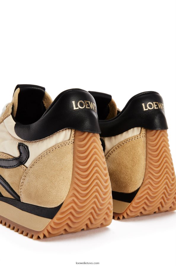 Loewe moterys zomšos ir nailono srauto bėgikas auksinis/juodas BZ26XN644