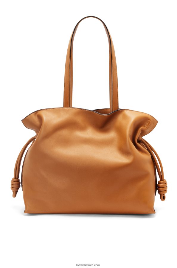 Loewe moterys didelė flamenko sankaba iš napos veršienos šilta dykuma BZ26XN425