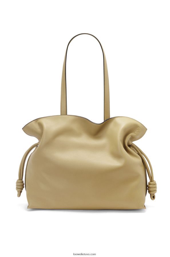 Loewe moterys didelė flamenko sankaba iš napos veršienos molio žalia BZ26XN423