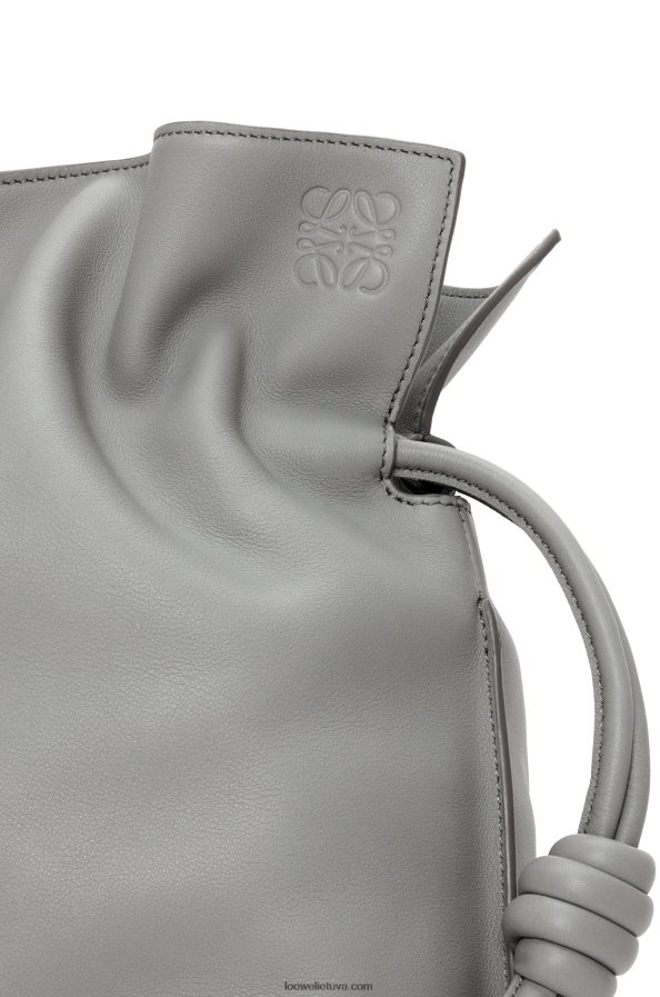 Loewe moterys didelė flamenko sankaba iš napos veršienos perlų pilka BZ26XN189