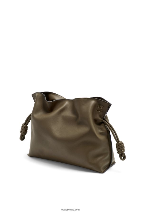 Loewe moterys flamenko sankaba iš nappa veršiuko odos tamsiai chaki žalia BZ26XN359