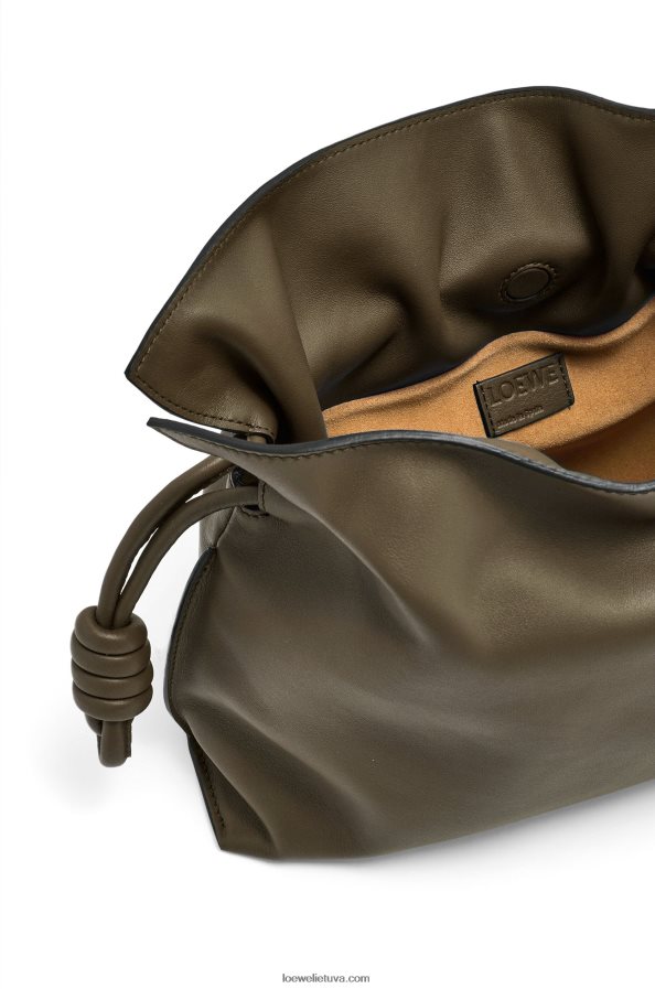 Loewe moterys flamenko sankaba iš nappa veršiuko odos tamsiai chaki žalia BZ26XN359